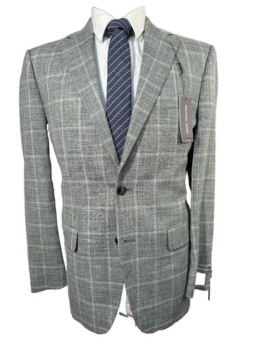 Giacca blazer cappotto sportivo MICHAEL KORS uomo VERDE SALVIA vestibilità classica check 44R