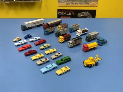 RMM/ WIKING & ? N Scale  Assorted Plastic Vehicles (28) Loose - Image 1 of 4