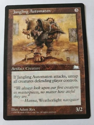 MTG Magic The Gathering Card Jangling Automaton Artifact Creature Weatherlight  - Image 1 of 2