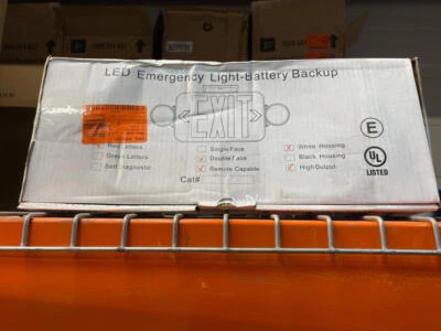 Progress Commercial PECUE-UR-30-RC LED Exit Sign Combo, White - Image 1 of 3