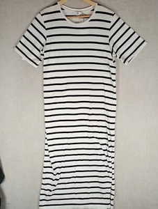 Vestido largo La Redoute para mujer jersey algodón negro/blanco Reino Unido M 12 - Imagen 1 de 13