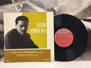 Elwood Peterson - Negro Spirituals 10 " Vinyl VG 50's 60's Disques Bam Ld 073 - Bild 1 von 3