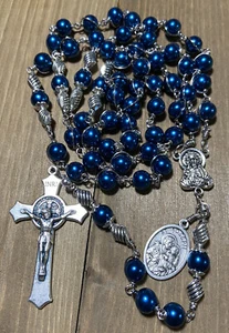 Rosario de San José - Sagrado Corazón de Jesús Rosario Católico - Hecho a mano - Imagen 1 de 7