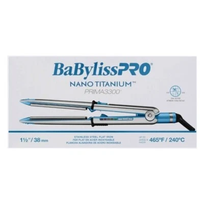 BaBylissPRO Nano Titanium Prima3300 1½" Stainless Steel Flat Iron | BNT3300TUC - Image 1 of 4
