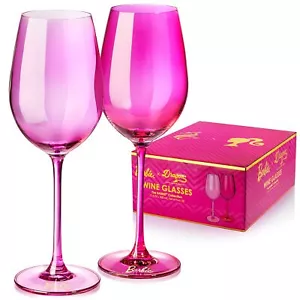 Glassware x Barbie Wine Glasses - 17.5 oz White Wine & Red Wine Glasses S - Picture 1 of 8