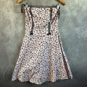 Ruby Rox Girls Juniors Midi Dress Pink Black Cherries 50s Vibe Size 7 / Fits XS - Picture 1 of 7