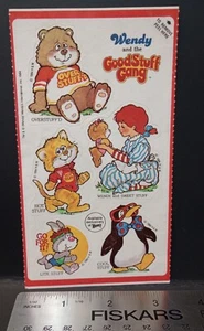 Vintage Stickers 80s Wendy's Good Stuff Gang Sticker Sheet VTG RARE - Picture 1 of 5