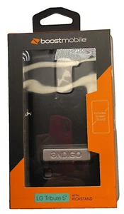 Ondigo Protective Case with Kickstad for LG Tribute 5, Black - Picture 1 of 6
