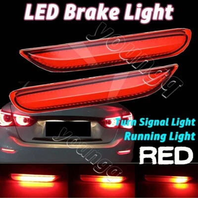 Bumper Reflector Brake Light Sequential Turn Signal DRL Lamp For Infiniti Q50 — 第 1/4 张图片