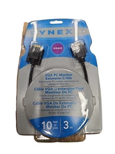 Dynex VGA PC Monitor Extension Cable - 10 ft (3.0 M) Video - Picture 1 of 8