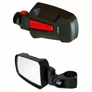 Can-Am Defender HD5 HD8 HD10 Side View Mirrors Folding Seizmik Pursuit Red - Picture 1 of 7