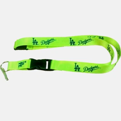 LOS ANGELES DODGERS MLB Neon Green Team Lanyard NEW - Image 1 of 4
