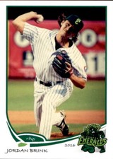 2016 Eugene Emeralds Grandstand #1 Jordan Brink Fresno California Baseball Card