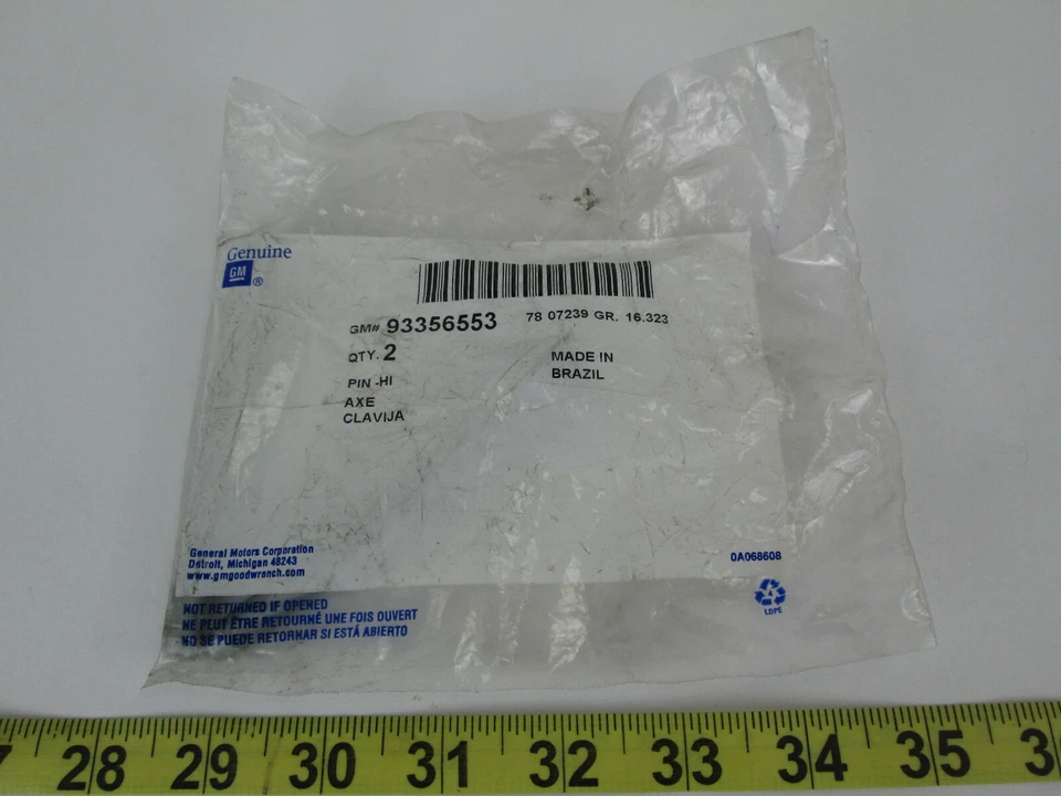 New NOS Genuine ACDelco GM General Motors 93356553 Hinge Door Pin x 2 - Imagem 1 de 4