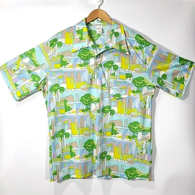 Vintage JANTZEN 1970s Mens Wide Collar Short Sleeve Golf Polo Shirt XL - Image 1 of 4