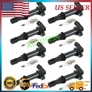 8pcs Ignition Coils & 8pcs Iridium Spark Plugs For Dodge Jeep 4.7L UF270 UF297 - Picture 1 of 12