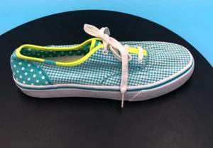 Keds Womens Checkered w/ Dots Canvas Shoe Sz 10 WF47568 Sneaker Lace Up - Picture 1 of 4