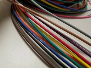 8 COLORS 14 AWG GAUGE GXL AUTOMOTIVE HIGH TEMP WIRE WITH LEGEND PRINT 25' EA  - Picture 1 of 1