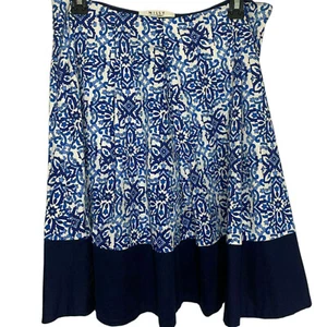 Milly For Design Nation Skirt Sz Medium Womens A-Line Pleated Floral Geometric  - Picture 1 of 4