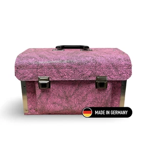 Pinker Leder Werkzeugkoffer | Einzigartig | Werkzeugtasche | Werkzeugkasten - Bild 1 von 7