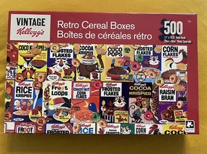Vintage Kelloggs Retro Cereal Boxes 500 Piece Jigsaw Puzzle NEW - Picture 1 of 2