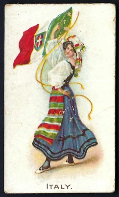 WILLS (O'SEAS) - FLAG GIRLS OF ALL NATIONS - ITALY - Image 1 of 2