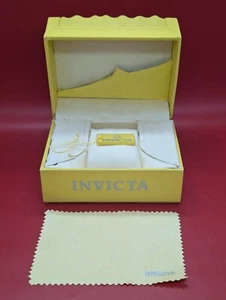 Invicta Yellow Classic Wave Empty Large Watch Box Case Watch Display - Picture 1 of 12
