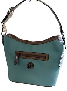 GIANI BERNINI Saffiano Kunstleder Damen Hobo Umhängetasche Robins Egg - Bild 1 von 8