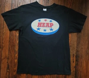 Vintage HEAP Band Men's Graphic Red White & Blue Stars Logo Tee Shirt Large HTF! - Picture 1 of 3