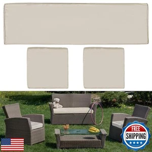 Lounsweer 3 Pcs Outdoor Cushion Covers Patio Cushion Replacement Covers 2 Cov - Picture 1 of 5