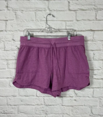 Shorts feminino GAP Fit roxo escovado Tech Kersey tamanho XL - Imagem 1 de 4