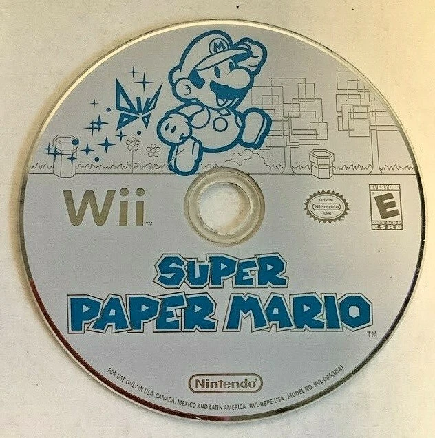 Super Paper Mario Nintendo Wii 2007 Video Game rpg puzzle platformer DISC ONLY - Image 1 of 1