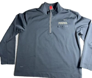 RARISSIMA GIACCA MAGLIONE NIKE FIT PURDUE 1/4 Zip Uomo Taglia XL - Foto 1 di 15