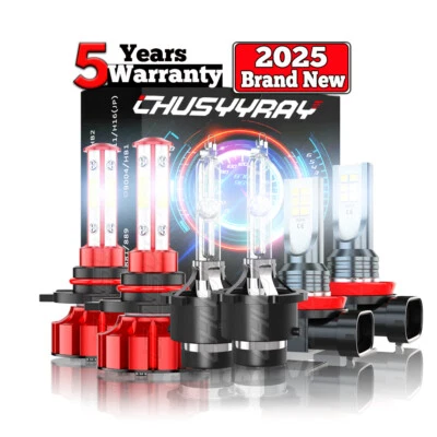 For Acura TSX 2009-2014 6pcs HID/LED Headlight HI / LO Beam+Fog Light Bulbs Kit - Image 1 of 4