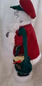 Trim A Home Christmas Animated African American Santa Claus Candle Bag Bell VTG  - Picture 1 of 13