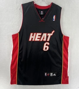 Miami Heat Lebron James Adidas Satin Black Jersey.  Rare! Size 50 - Picture 1 of 13