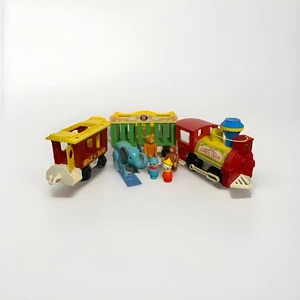 Vintage 1973 Fisher Price Little People Family Circus Train 8 pc Set #991 - Picture 1 of 5