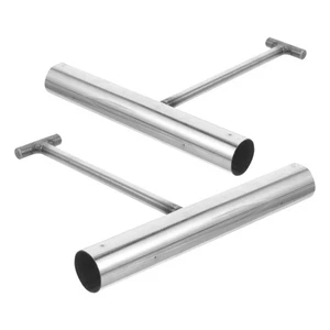 2 Pcs T Shaped Hook for Lifting Manhole Cover Lifters Iron Lid Remover - Picture 1 of 12