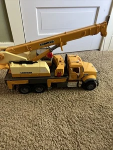 Bruder Mack Granite Liebherr Crane Truck 02818 Yellow 1:16 LTF 1045 Semi-Loader - Picture 1 of 22