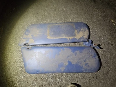 1987-1996 Ford F-150 F-250 F-350 Bronco AZUL conjunto de para-sol par LH RH FABRICANTE DE EQUIPAMENTO ORIGINAL - Imagem 1 de 2