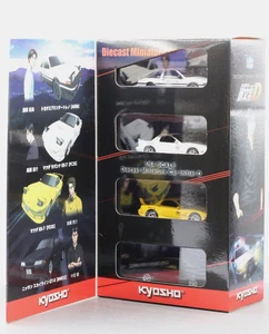 Kyosho 1/64 Initial D New Movie Toyota AE86 Nissan R32 Mazda RX-7 4 Cars Limited - Picture 1 of 11