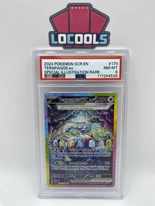 2024 Pokemon TERAPAGOS EX #170/142 Stellar Crown Special Illustration Rare PSA 8 - Picture 1 of 2