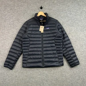 Patagonia Jacke Herren Medium schwarz Daunen Pullover Winter Puffer Wandern Outdoor ESPN - Bild 1 von 11