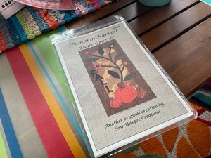 Pumpkin Harvest Door Greeter Quilt Pattern by Sew Unique Creations-17x32" NIP - Bild 1 von 2