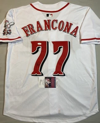 CINCINNATI REDS- TERRY FRANCONA AUTOGRAPH #77 HOME WHITE NIKE JERSEY JSA CB64842 - Image 1 of 4
