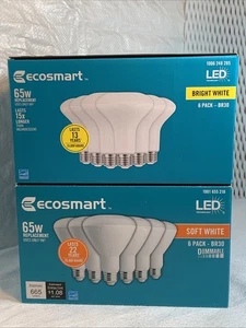 Ecosmart 65W Replacement LED Lightbulb 6-Pack BR30 Dimmable Bright NOB Lot READ - Picture 1 of 10