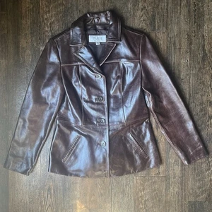 Wilsons Leather Maxima womens genuine Brown leather thinsulated jacket Size M - Picture 1 of 9