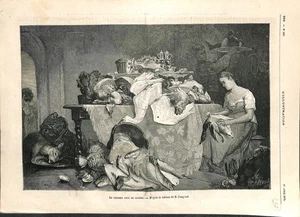 LE DERNIER JOUR DE CARÊME. D'PRÈS LE TABLEAU DE M. CHARLES NONGINOT GRAVURE 1878 - Picture 1 of 1