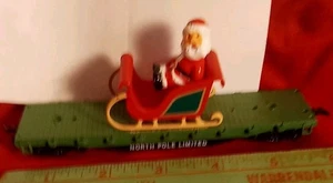 North Pole Limited Santa Flat Car Bach HO Christmas Sleigh Claus Scarce Merry  - Picture 1 of 9