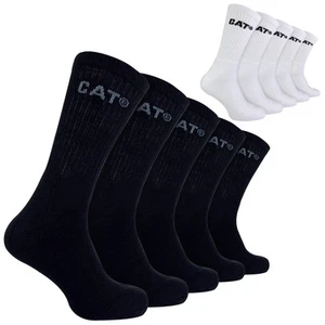 Mens 5 Pack Durable Cotton Performance Work Socks - Picture 1 of 11